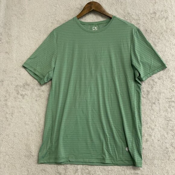 NWOT Soybu Men's M Green Striped Short Sleeve Active T-Shirt - Picture 2 of 8